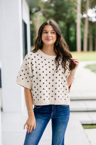 Dotty Daydream Sweater Top
