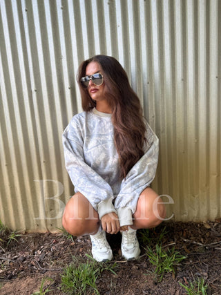 BIRDIE PREORDER Soft Spun Crewneck in Light Timber Haze Camo - Instyle Boutique