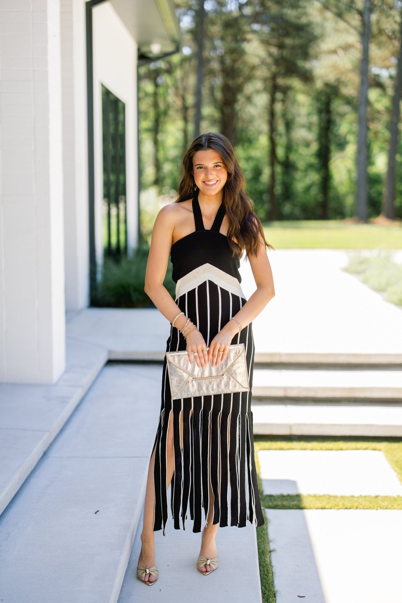 halter neck cut out dress Halter Cross Neck Cut Out Maxi Dress – IULOVER