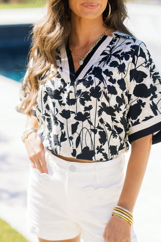 Midnight Garden Floral Top - Instyle Boutique