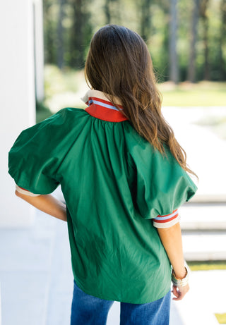 Get Ready For Fall Green Top