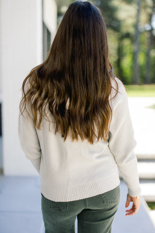 Gia Grey Mock Neck Sweater