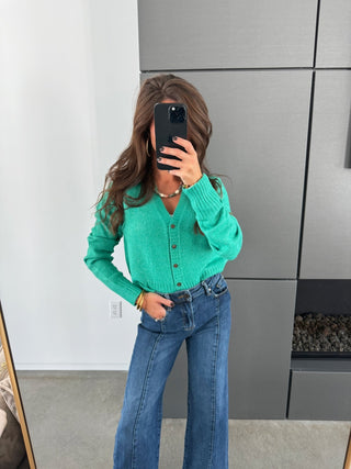 Easy Emerald Knit Sweater - Instyle Boutique