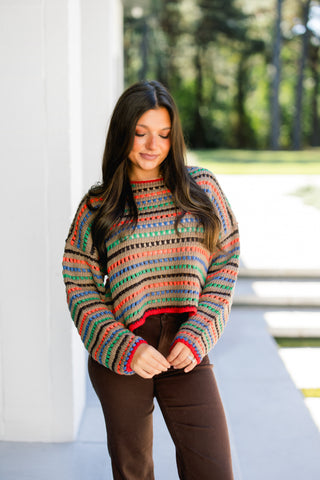 For Good Reason Mocha Knitted Sweater