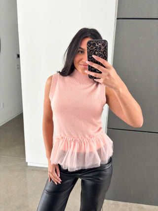 Flirty in Powder Pink Sweater Top - Instyle Boutique