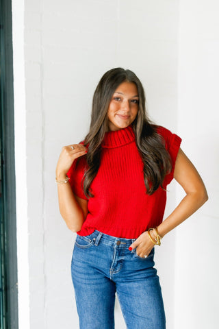 Sweeter Days Red Sweater Top - Instyle Boutique
