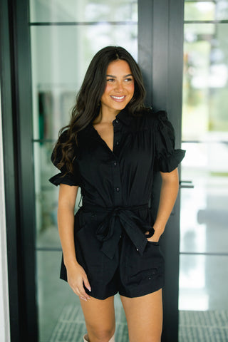 Noir Chic Romper