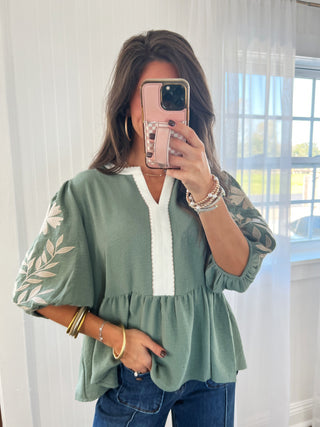 Giving Grace Green Top