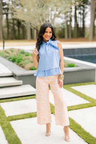 Sunset Sail Blue Top - Instyle Boutique