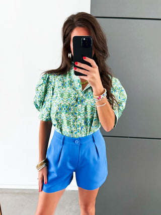 Kaleidoscope Green Printed Top