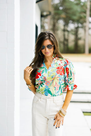 Bright Beginnings Floral Top - Instyle Boutique