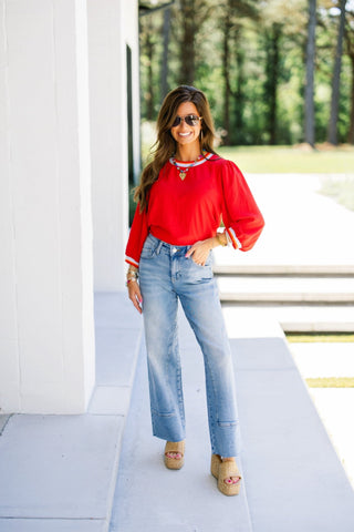 Gorgeous On You Red Top - Instyle Boutique