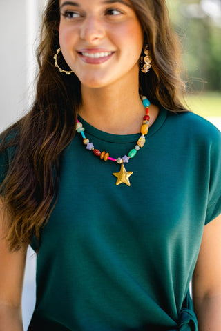 Hunter Green Tie Top - Instyle Boutique