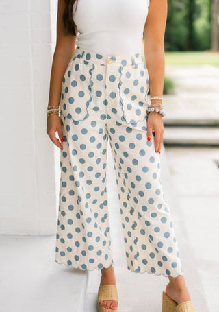 Connect The Dot Blue Pants - Instyle Boutique