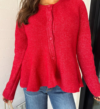 Meet Me In Red Sweater - Instyle Boutique