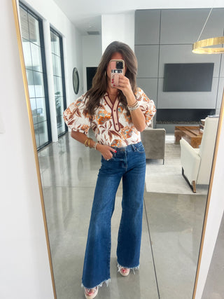 Everly Ecru Floral Top