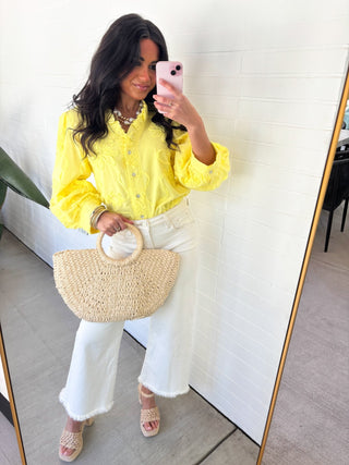 Soft Meadow Bloom Yellow Top - Instyle Boutique