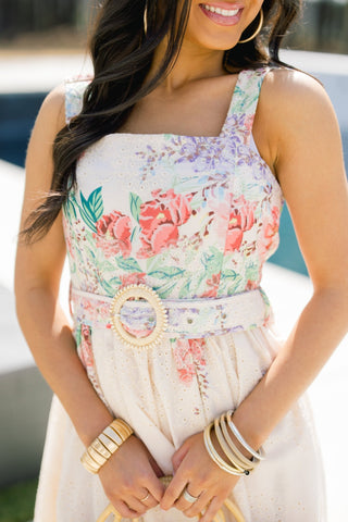 So Sweet Floral Eyelet Dress - Instyle Boutique