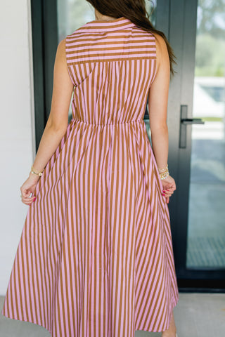 Sweet Stripes Midi Dress
