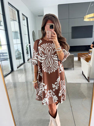 Fast Forward To Fall Brown Dress