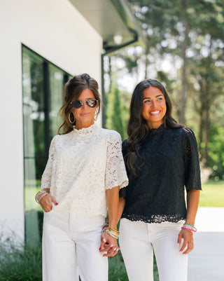 Loving Summer Lace Top- Ecru
