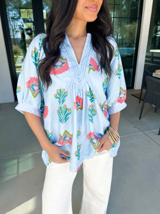 Morning Meadow Floral Top - Instyle Boutique