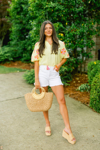 Seeking Sunshine Embroidered Top ~FINAL SALE~