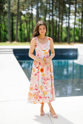 Sunny Days Printed Midi Dress - Instyle Boutique