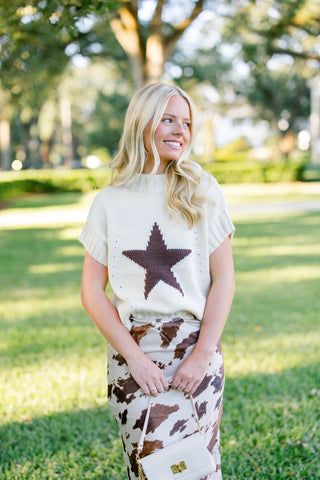 You're A Star Cream Sweater Top - Instyle Boutique