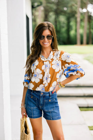 Beach Date Floral Top - Instyle Boutique