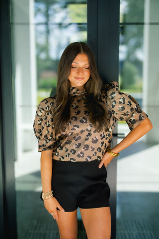 Bronzed Beauty Animal Print Top - Instyle Boutique