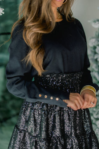 Starlit Nights Black Skirt