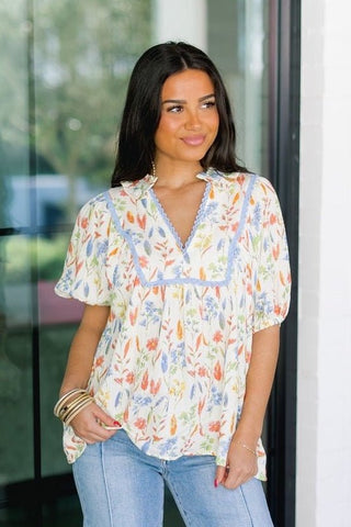 Watercolor Garden Top