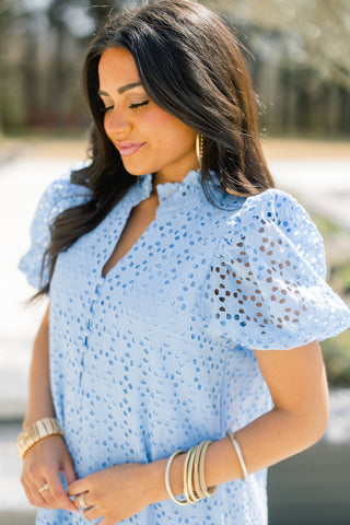 Whimsy Daydream Blue Dress - Instyle Boutique