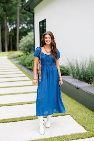 The Lone Star Denim Midi Dress - Instyle Boutique
