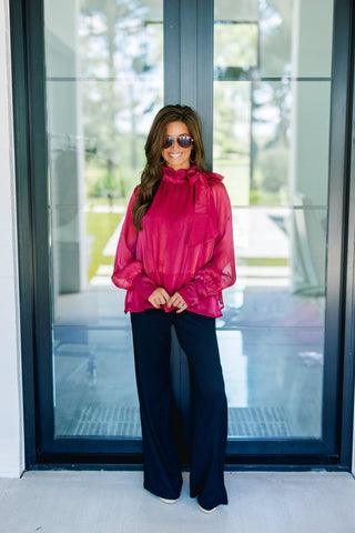 Be Sweet Burgundy Blouse - Instyle Boutique