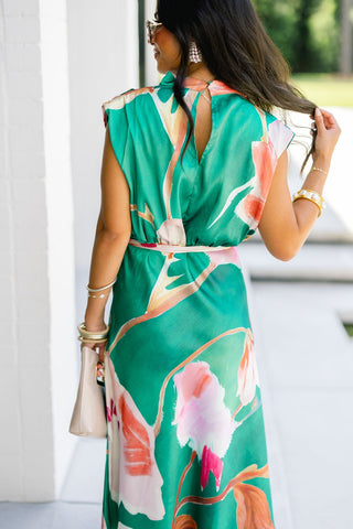 In Full Bloom Satin Dress - Instyle Boutique