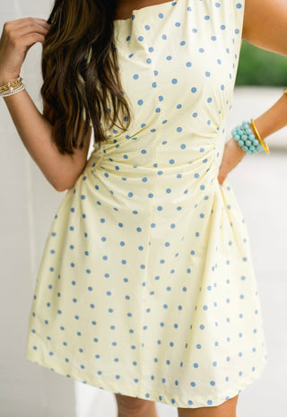 Butter & Blue Dot Mini Dress - Instyle Boutique