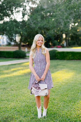 Chocolate Check Dress