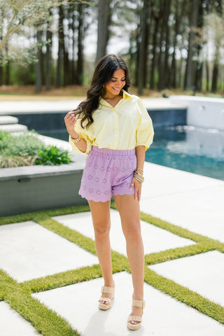 Lemon Sorbet Balloon Sleeve Blouse - Instyle Boutique