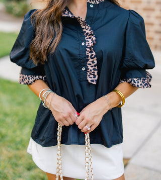 The Wild Ruffle V-Neck Top - Instyle Boutique