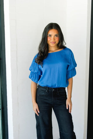 Be A Babe Bright Cobalt Blue Top - Instyle Boutique