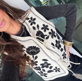 Catch You Later Cream Vest - Instyle Boutique