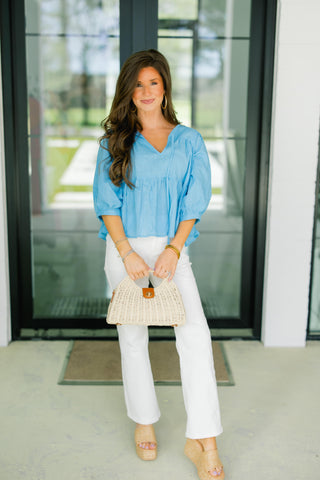 Above and Beyond Blue Top ~FINAL SALE~
