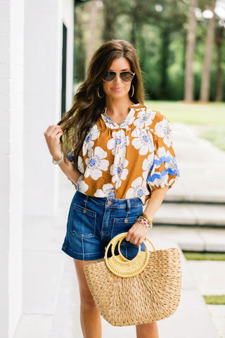 Beach Date Floral Top - Instyle Boutique