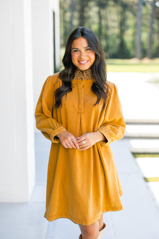 Forever Fall Brown Shift Dress