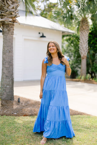 Quiet Skies Periwinkle Dress - Instyle Boutique