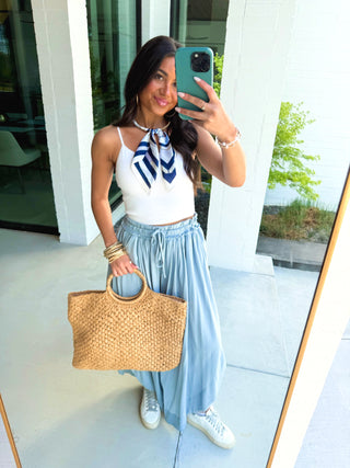 Beachfront Flowy Pants - Light Blue - Instyle Boutique