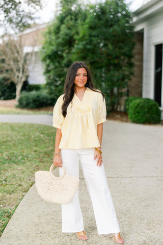 When Life Gives You Lemons Striped Top - Instyle Boutique