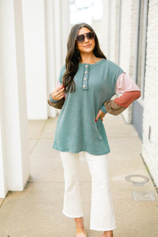 Sage And Rose Ribbed Top - Instyle Boutique